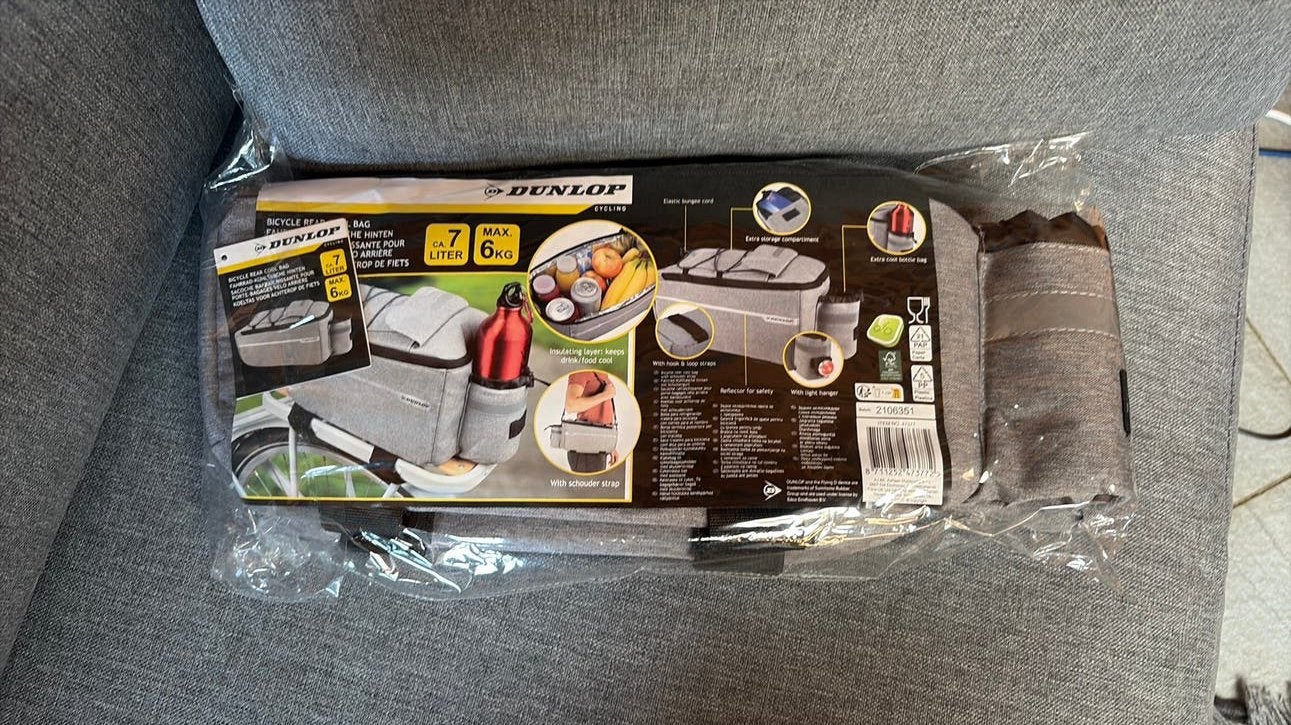 Dunlop Fiets Koeltas - 7 Liter, Max 6kg, Fietsen en Brommers, Fietsaccessoires | Fietstassen, Ophalen of Verzenden, Nieuw