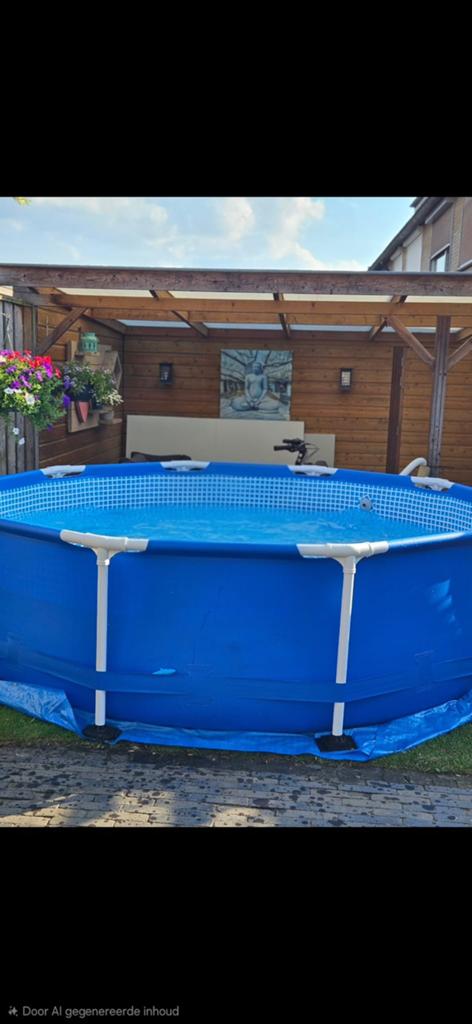 Intex zwembad rond 305 cm en/of Intex zandfilterpomp 4,5 m3, Ophalen, Minder dan 80 cm, Rond, 300 cm of meer