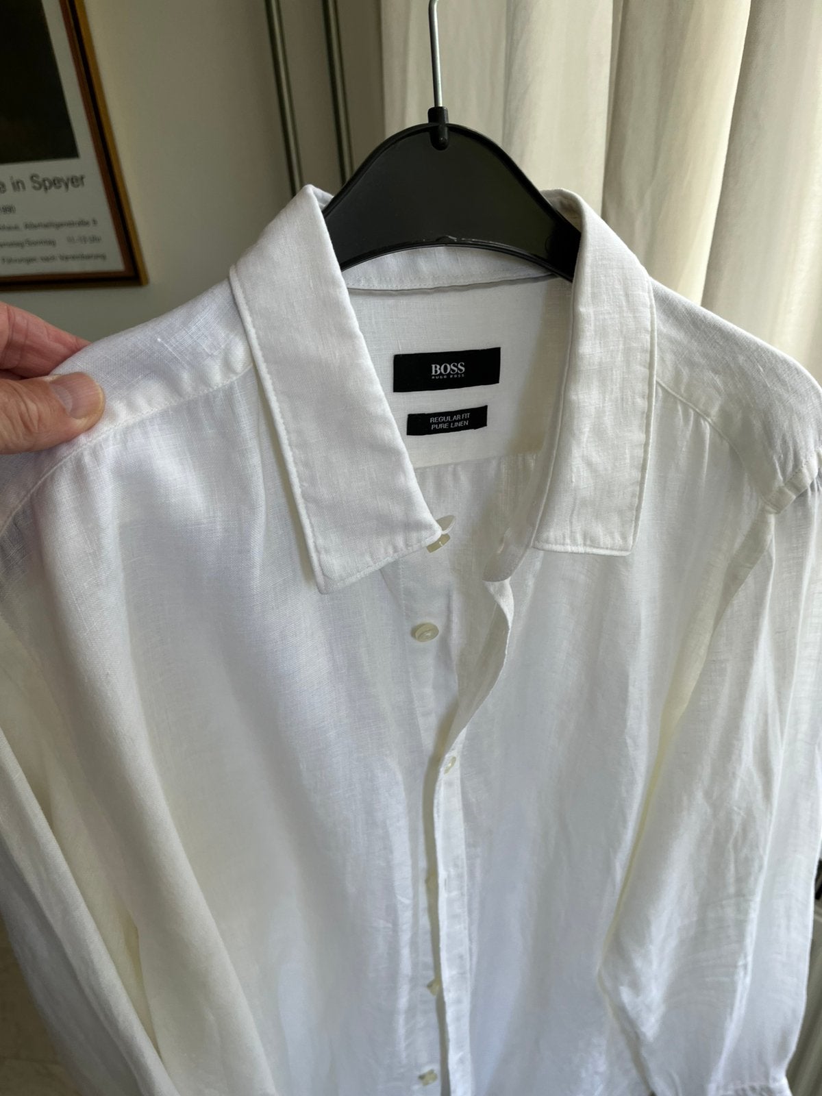 Linnen Overhemd XL, Ophalen of Verzenden, Nieuw, Wit, Halswijdte 43/44 (XL)