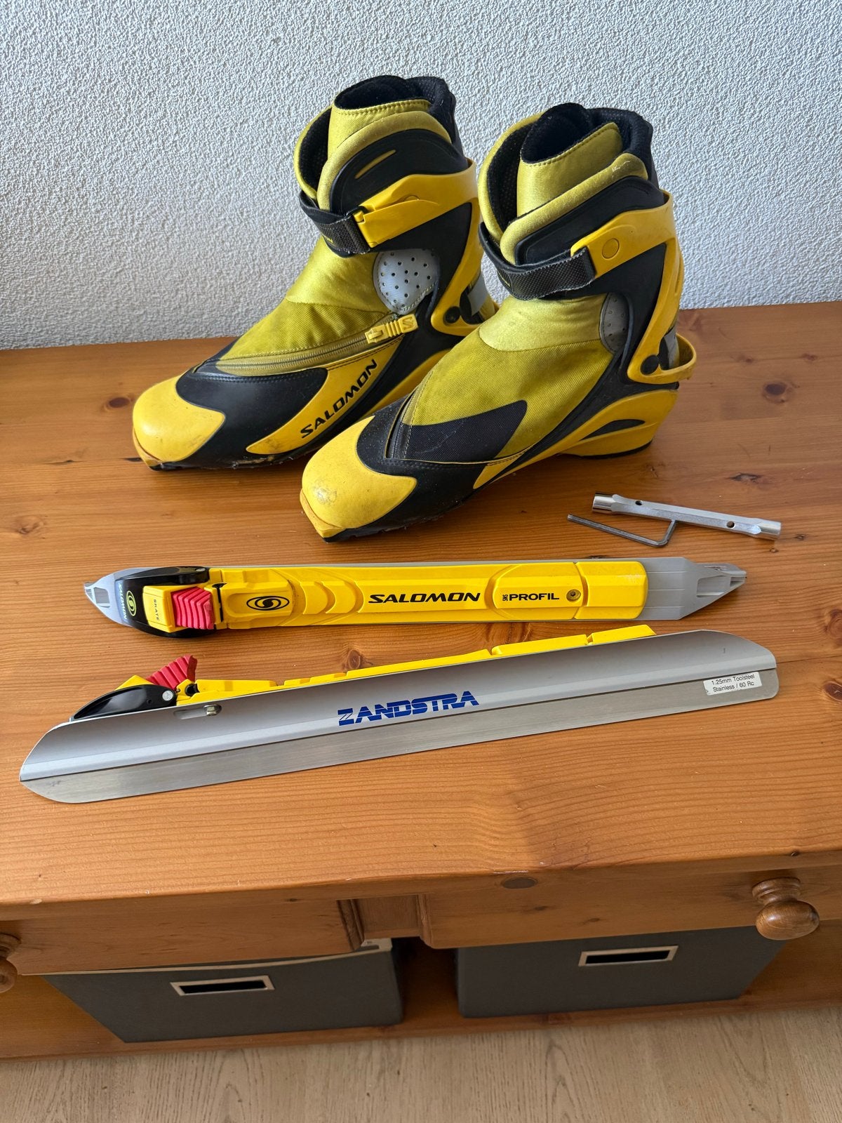 Salomon X-Profil schaatsen met Zandstra ijzers, Sport en Fitness, Schaatsen, Gebruikt, Combinoren, Zandstra, Ophalen