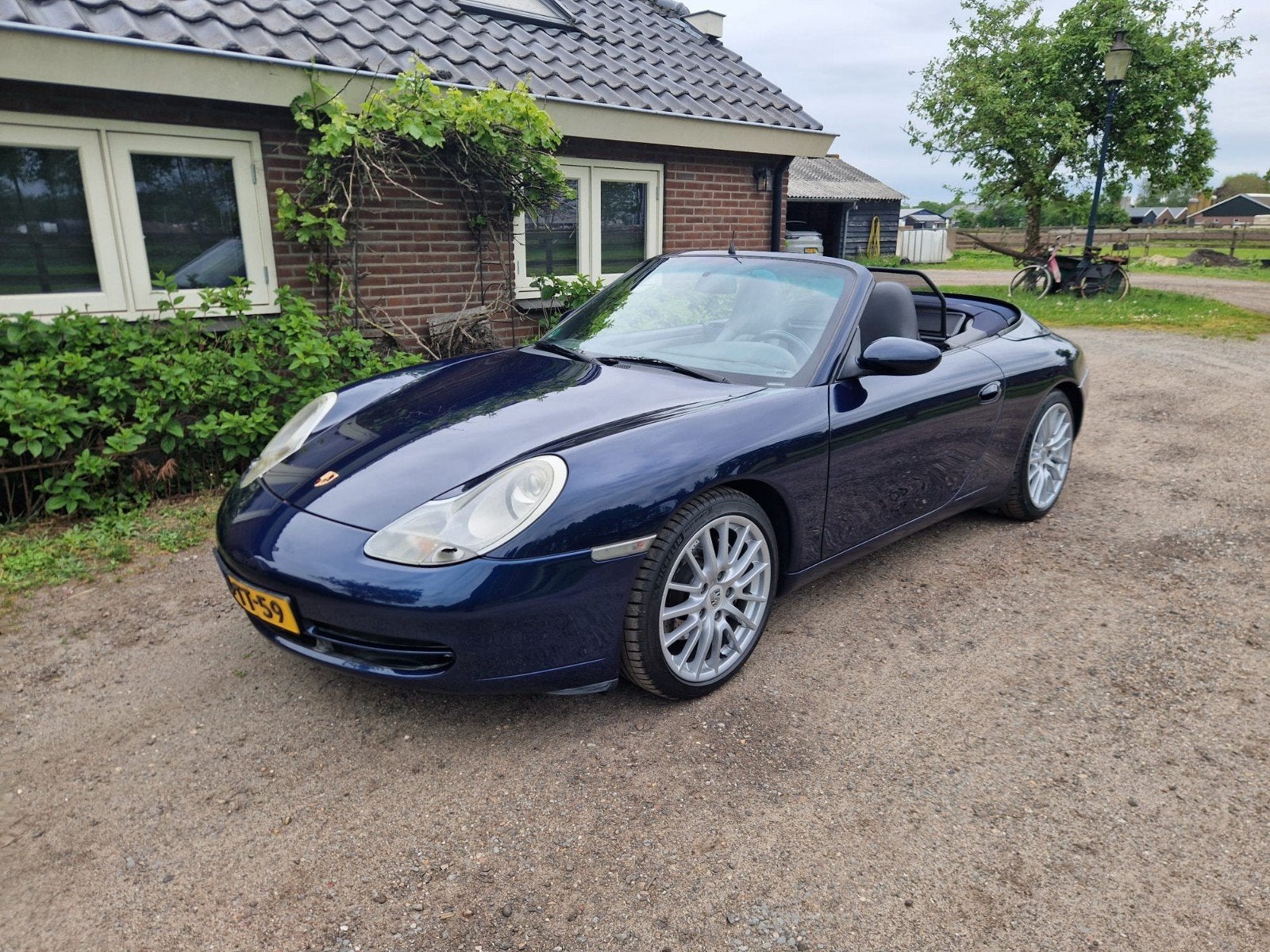 Porsche 911 3.4 Carrera 4 Cabriolet AUT 1999 Blauw, Automaat, Achterwielaandrijving, Cabriolet, Origineel Nederlands
