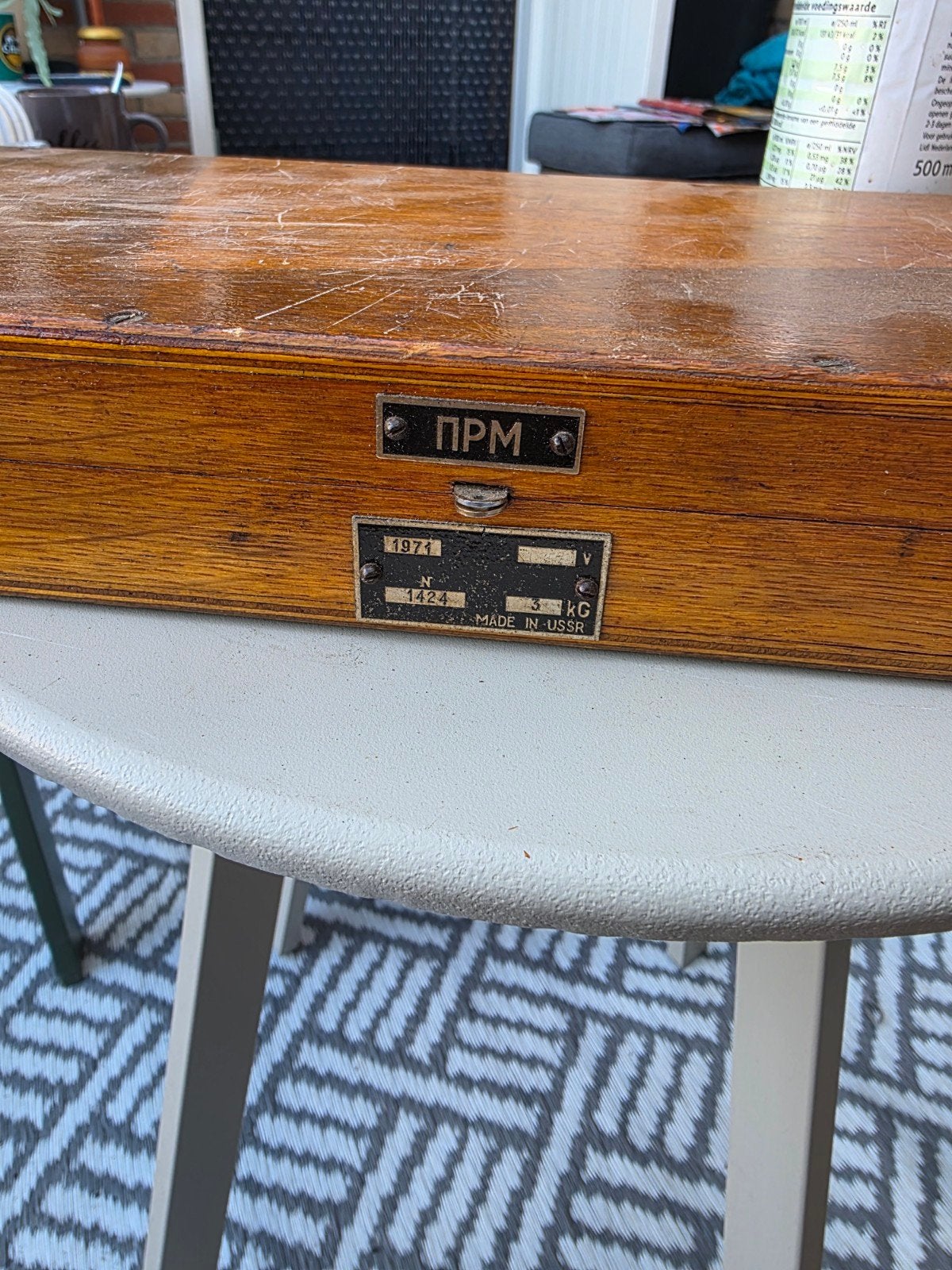 Vintage Sovjet-Unie Planimeter PRM 1971 in houten kist, Ophalen
