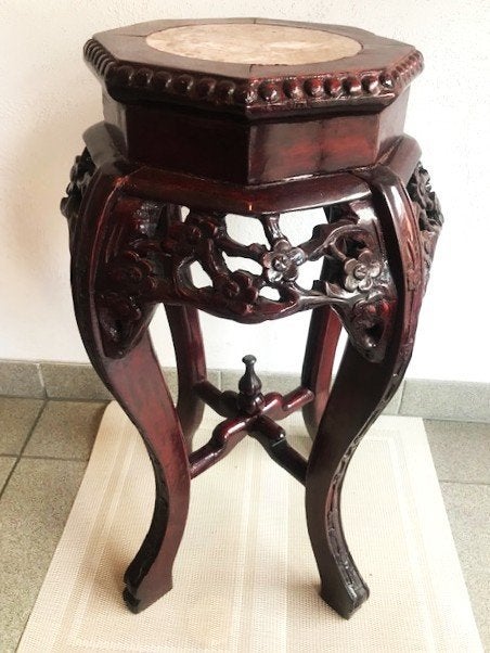 Bijzettafel Chinees planten tafel palissander Antiek😍💎💑👌, Ophalen of Verzenden