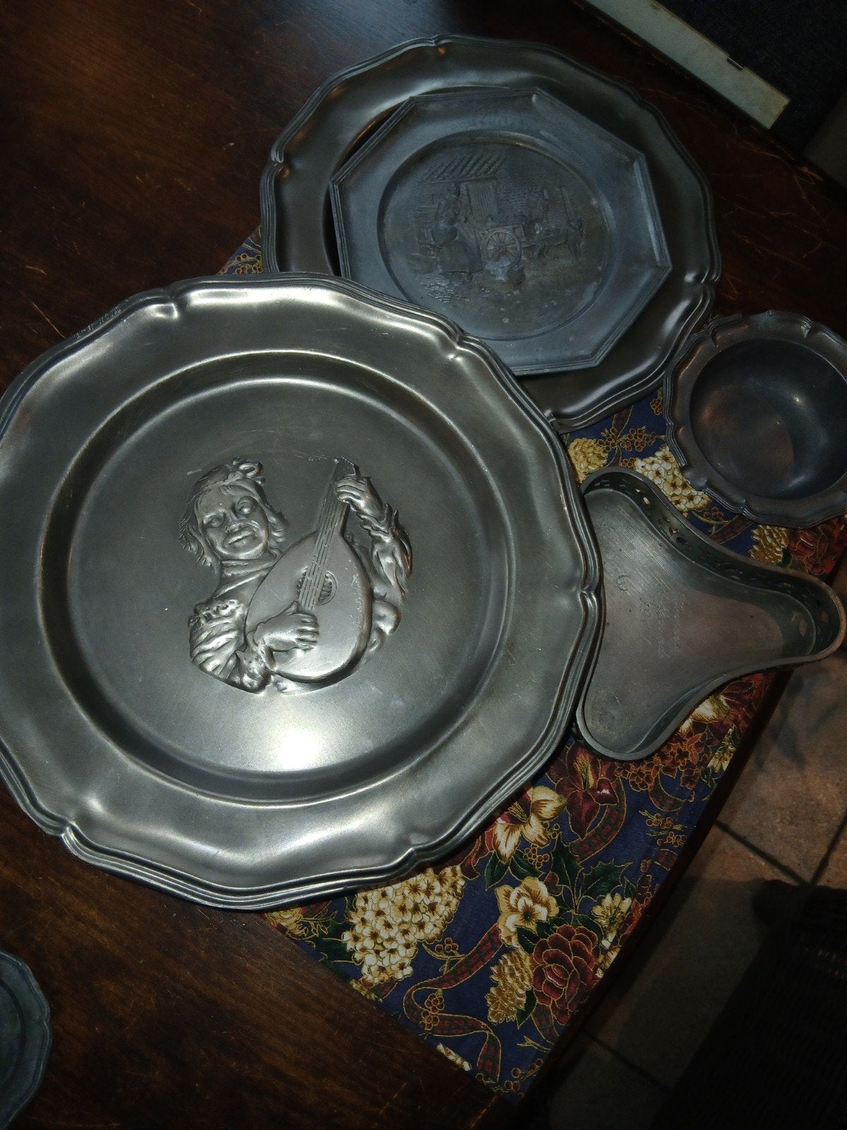 Antieke tinnen borden en schalen set - Royal Holland Pewter, Ophalen of Verzenden