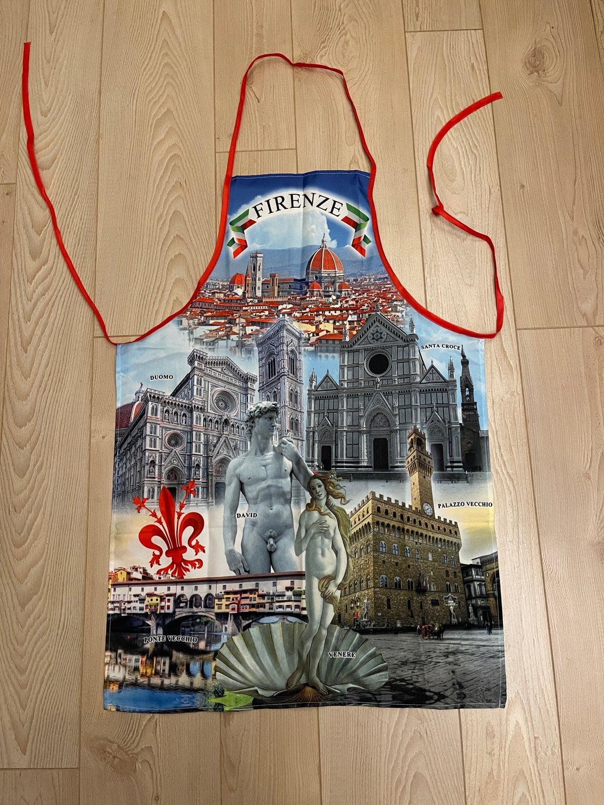 NIEUW Schort van Florence/Firenze, Ophalen of Verzenden, Nieuw, Blauw, Schort