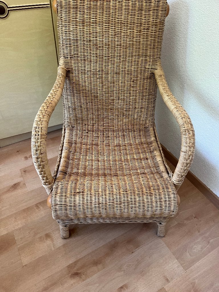 RIETEN TUIN-SET, Ophalen of Verzenden, Gebruikt, Rotan, 2 zitplaatsen