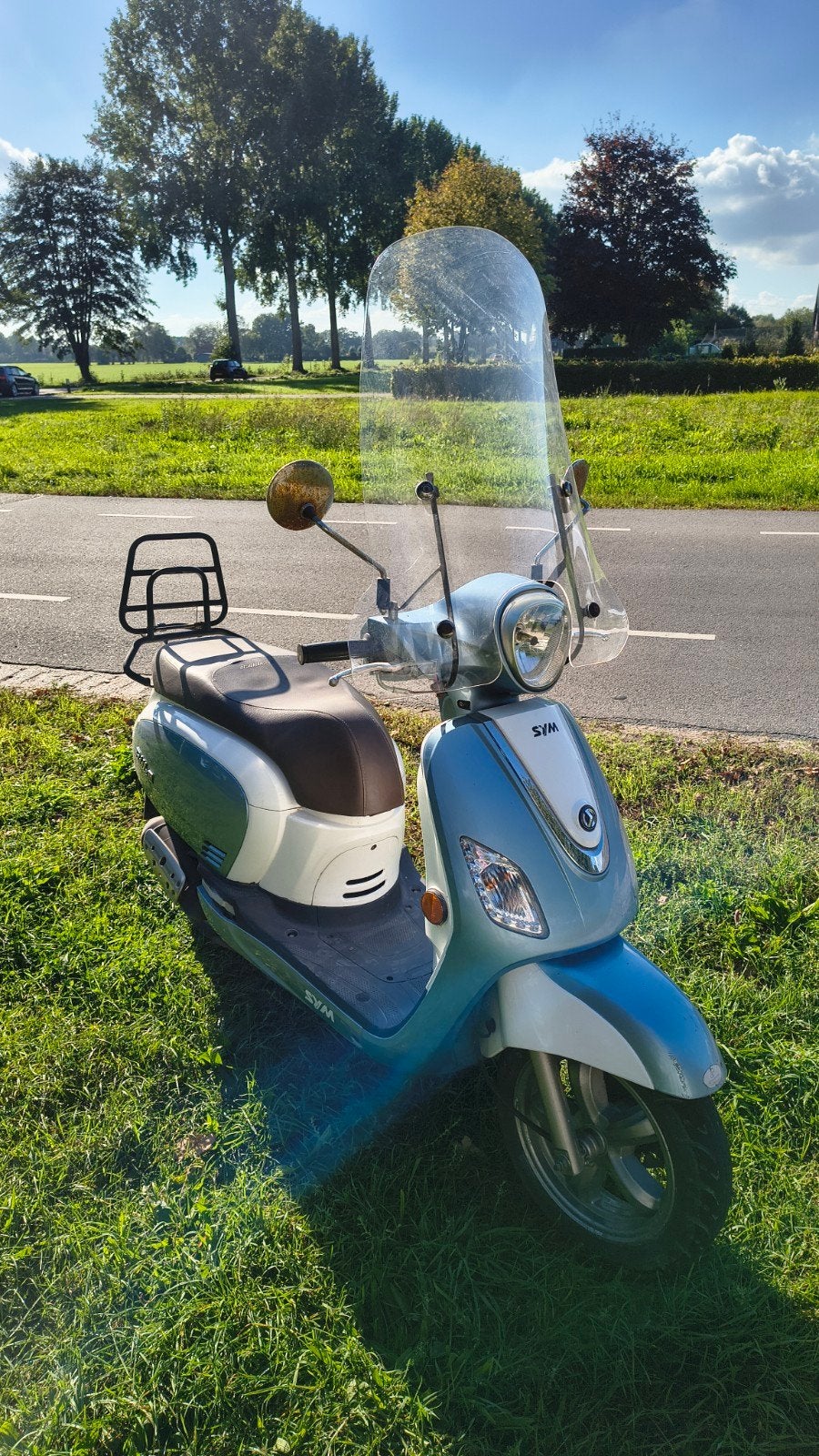 Sym Fiddle III scooter met windscherm, Ophalen, Gebruikt, Maximaal 45 km/u, Benzine