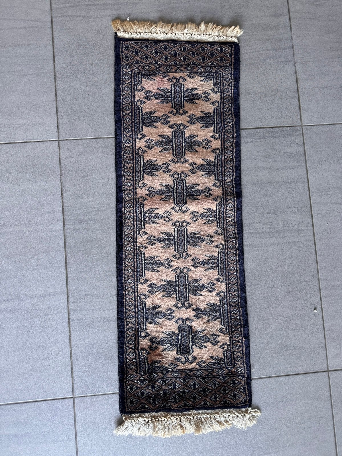 Vintage tafel loper 90x30cm - Gebruikt, Minder dan 50 cm, Gebruikt, 50 tot 100 cm, Beige