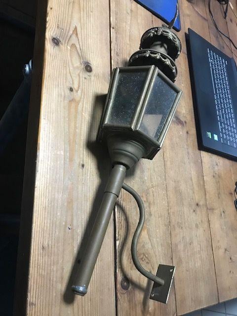 koperen lantaarn wand antiek, Ophalen of Verzenden