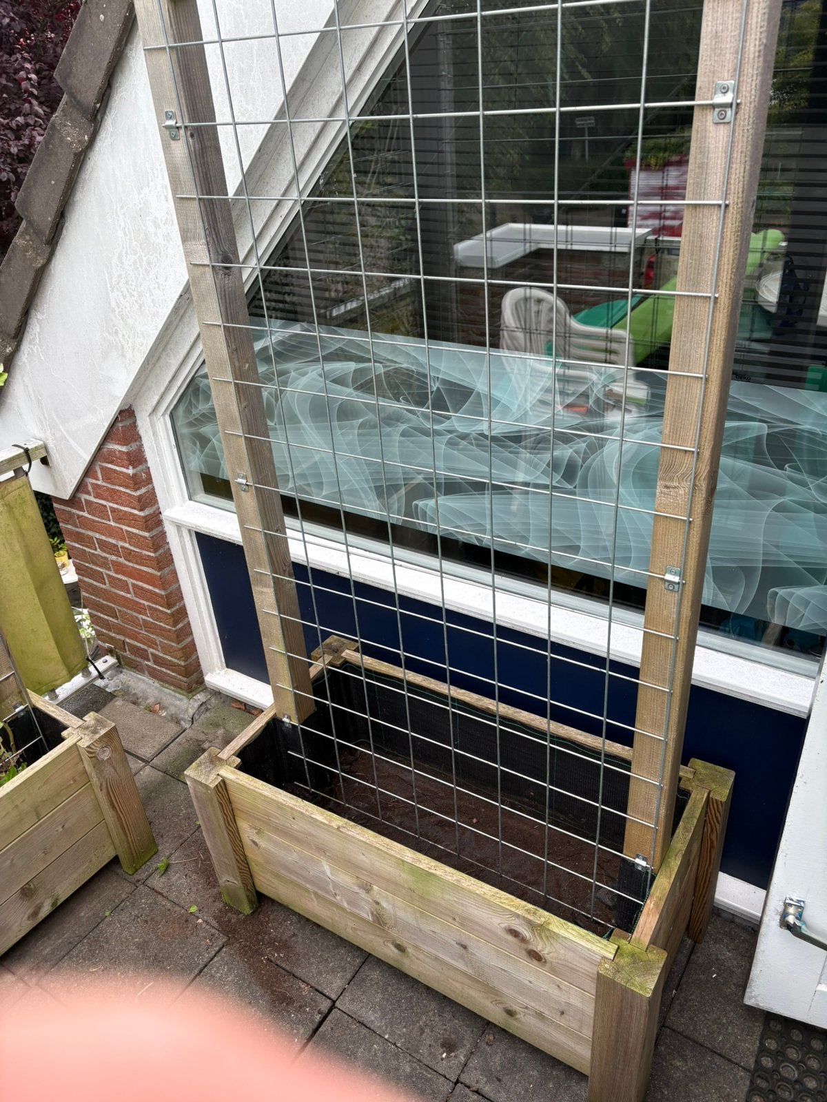 Bloembak met trellis 100x52,5x190 cm, Tuin en Terras, Ophalen, Gebruikt, 60 tot 100 cm, 60 cm of meer