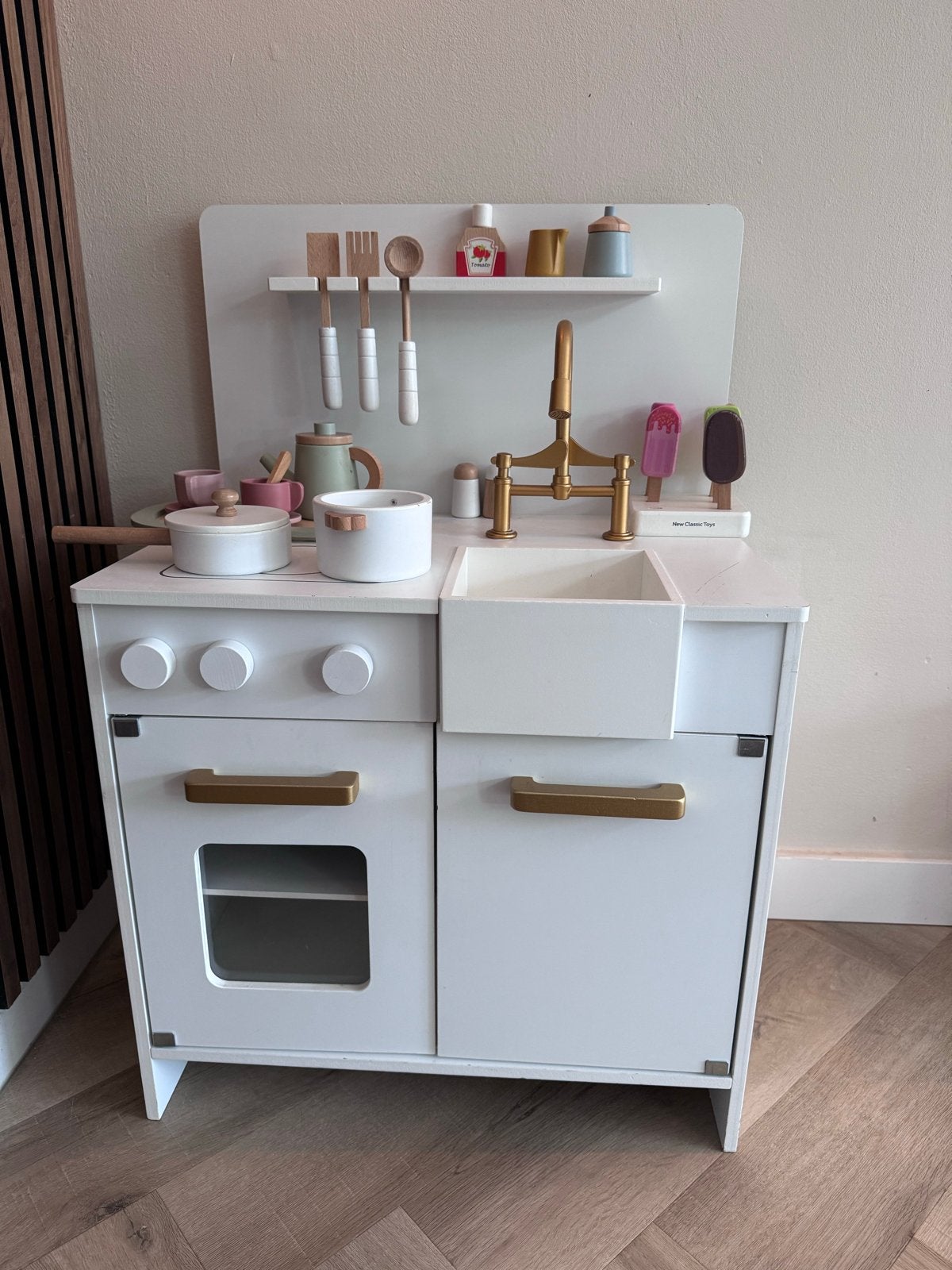 Houten speelkeuken met accessoires, Ophalen, Gebruikt, Jongen of Meisje