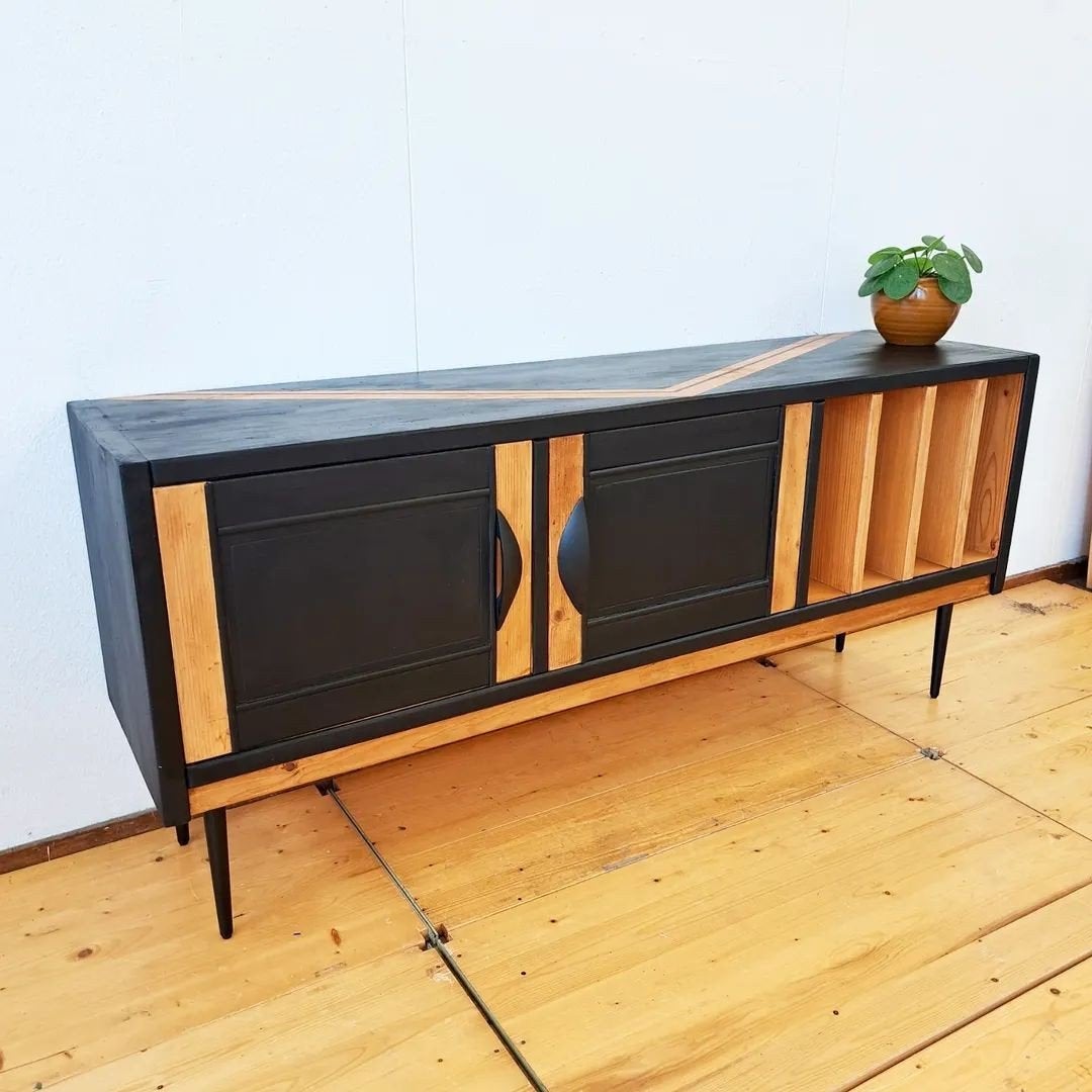 Prachtige design elpee vynil kast / platenkast, Ophalen, Zo goed als nieuw, 25 tot 50 cm