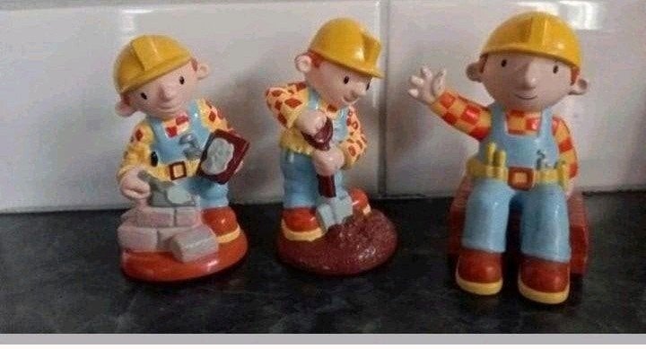 3 x Bob de Bouwer figuren 9,5 cm Groot vintage, Kinderen en Baby's, Ophalen, Overige typen
