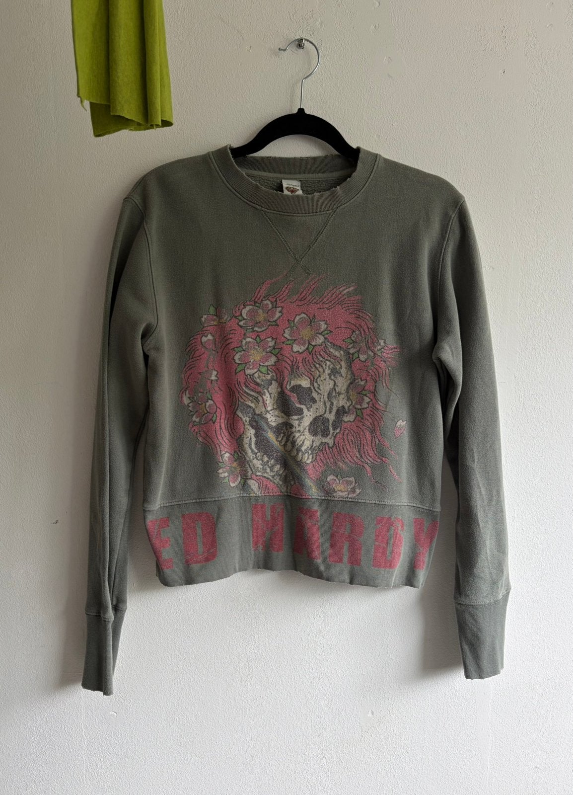 Ed Hardy groene trui, Ophalen of Verzenden, Zo goed als nieuw, Maat 38/40 (M), Groen