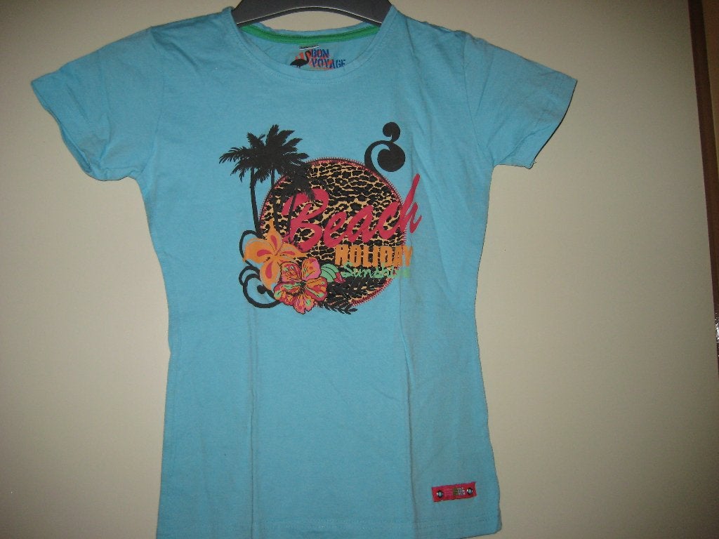 Turkoise shirt, 146/152, Bon Voyage, Ophalen of Verzenden, Zo goed als nieuw, Jongen, Shirt of Longsleeve