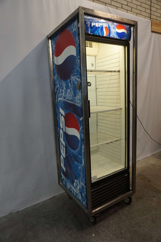 Pepsi koeling koelkast horeca flessenkoelkast in onderstel, Gebruikt, Niet ingevuld, Koelen en Vriezen, Niet ingevuld