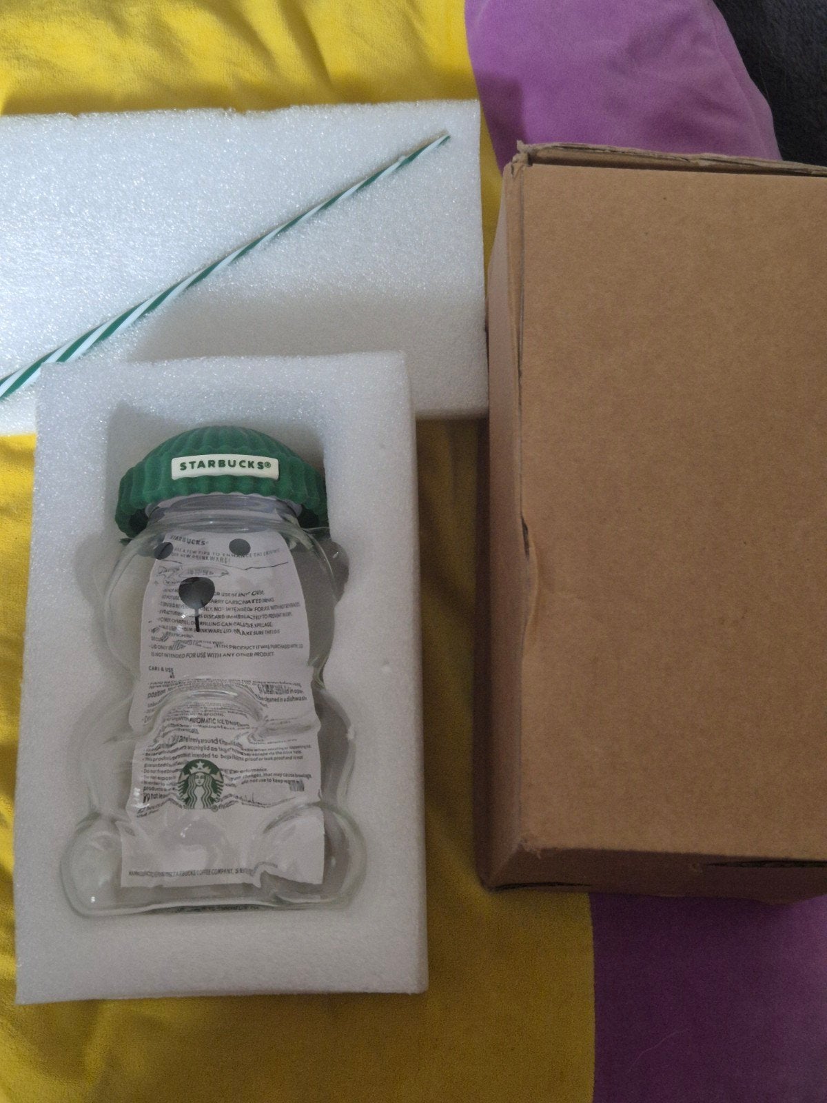 Gelimiteerde Starbucks Bearista Glazen Drinkfles / Beker, Glas of Glazen, Nieuw, Ophalen of Verzenden, Glas