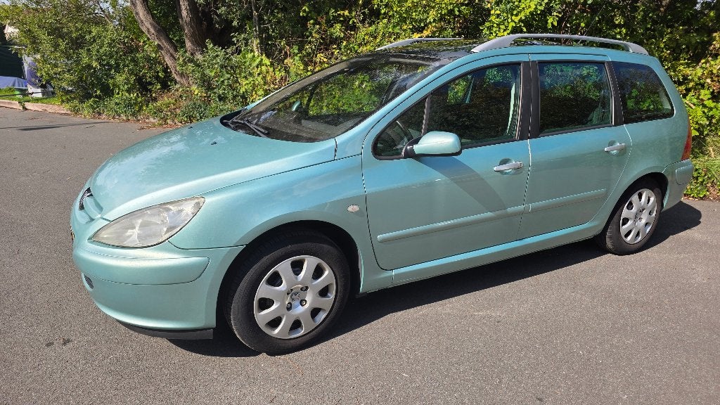 Peugeot 307 1.6 16V SW 2004 Groen met LPG, Auto's, 1345 kg, Stof, 4 cilinders, 7 stoelen