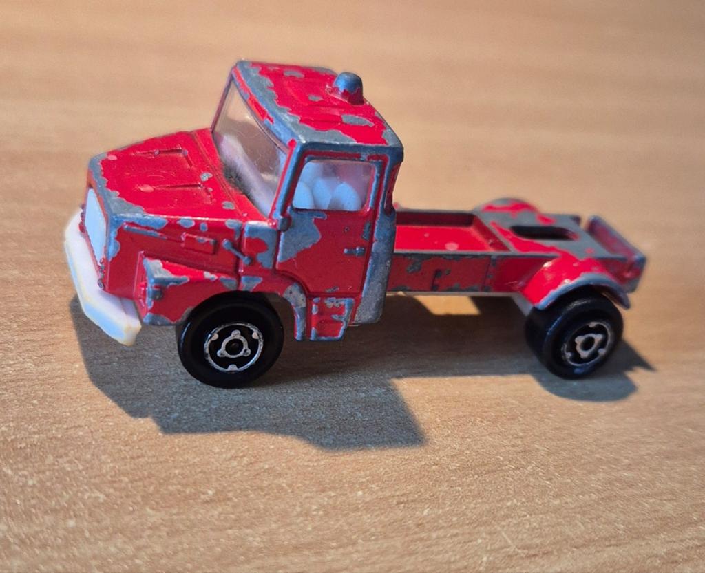 Vintage Majorette Scania Speelgoed Vrachtwagen Rood, Ophalen of Verzenden, Gebruikt