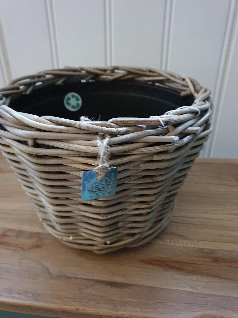 Bloempot rotan, *, Overige materialen, *, Rond