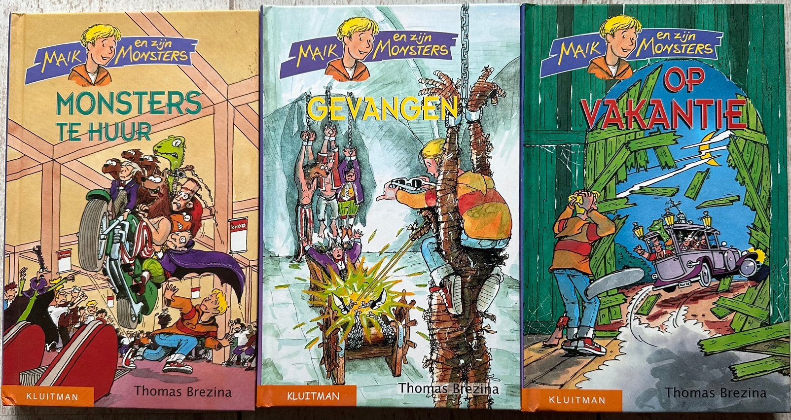 Thomas Brezina - Maik en zijn Monsters - 3 boeken, Ophalen of Verzenden, Zo goed als nieuw, Fictie algemeen