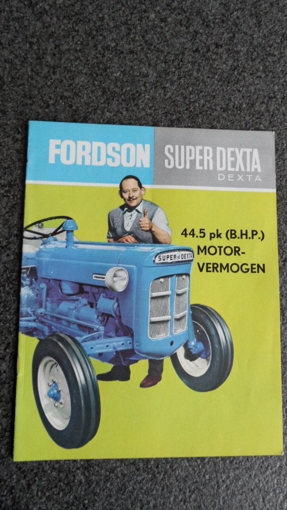 Fordson Dexta 1964 oldtimertractor folder, Verzenden, Gelezen, Folder