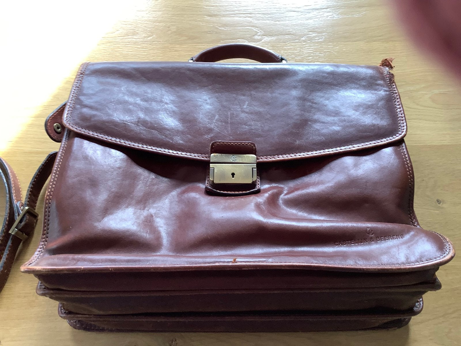 Laptoptas/Aktetas merk Castelijn en Beerens leder, Ophalen, Gebruikt, Overige typen, Castelijn & Beerens