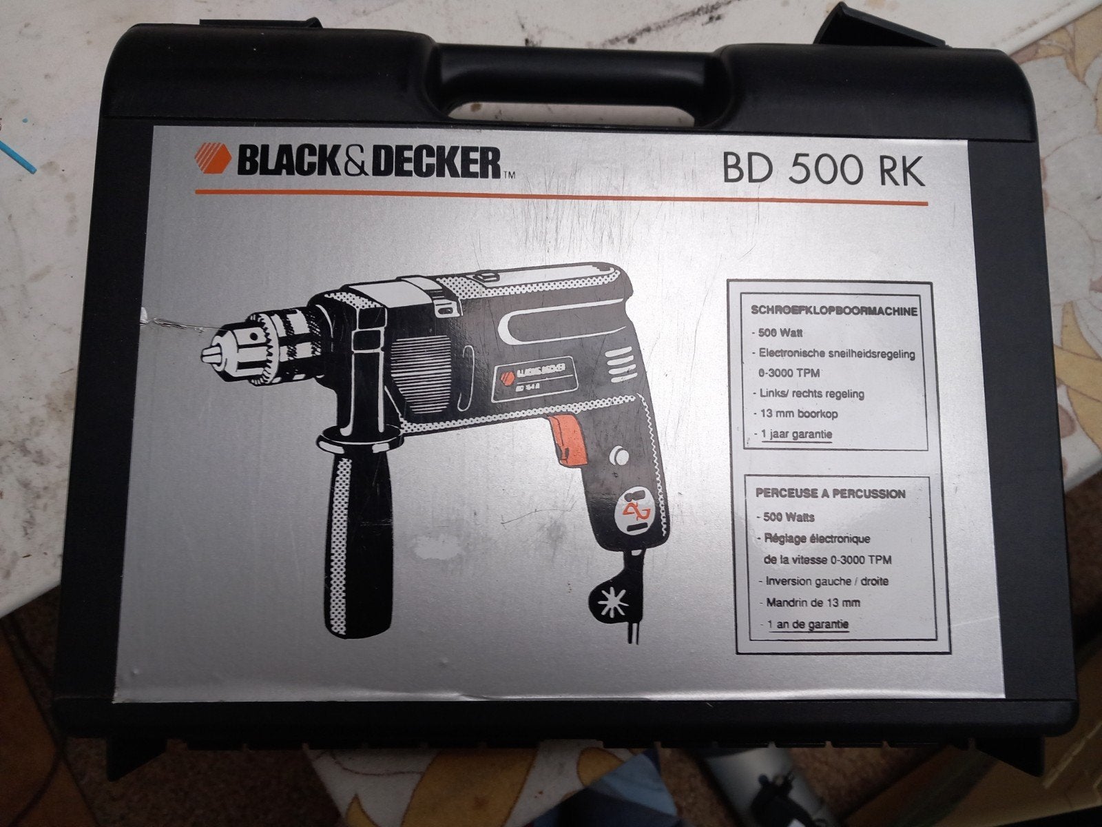 klopschroefboormachine Black & Decker BD 500 RK, Gebruikt, Ophalen of Verzenden, Boor- en Schroefmachine, Klopboormechanisme