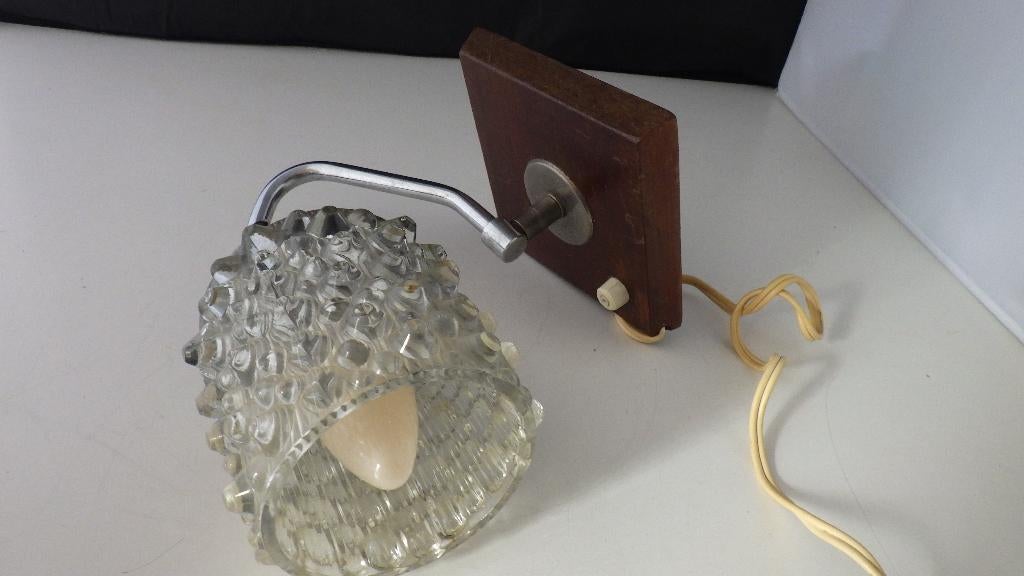 jaren '50 wandlampje, Ophalen of Verzenden, Gebruikt, Glas