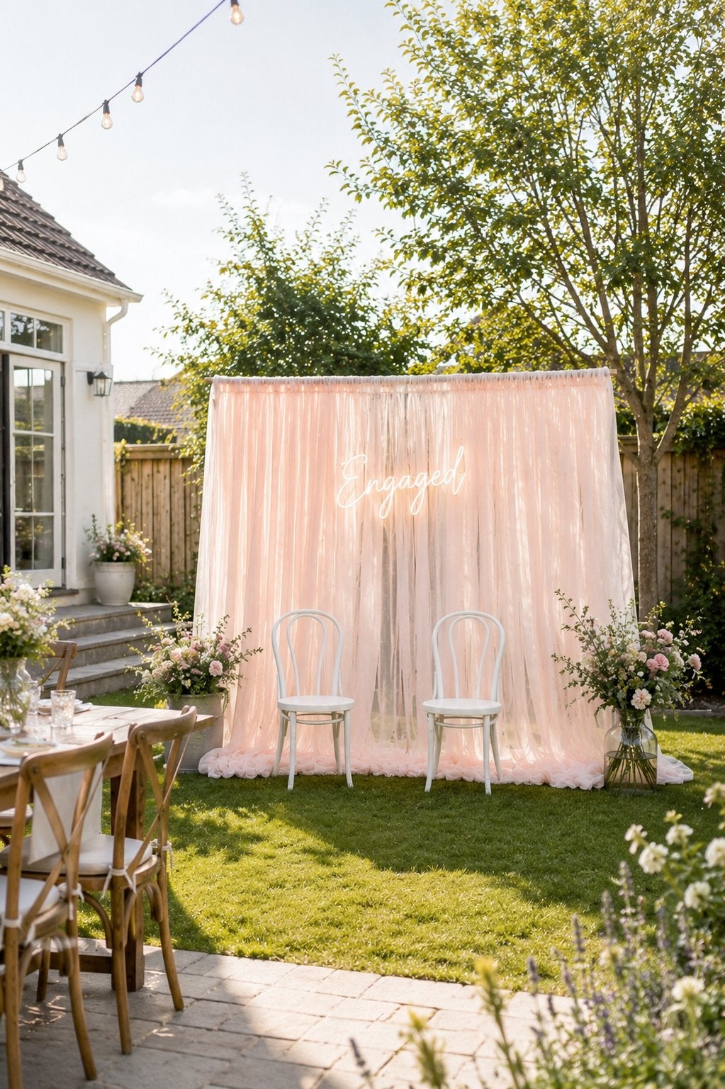 Verloving & Bruiloft Backdrop Te Huur, Hobby en Vrije tijd, Feestartikelen | Verhuur, Ophalen, Zo goed als nieuw, Geboorte of Huwelijk