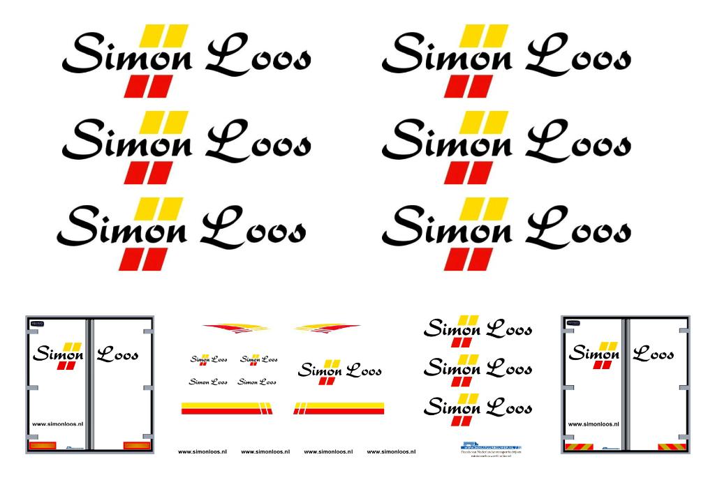 Vrachtauto decal 1:50 Simon Loos Wognum, Verzenden, Nieuw, Bus of Vrachtwagen, Overige merken
