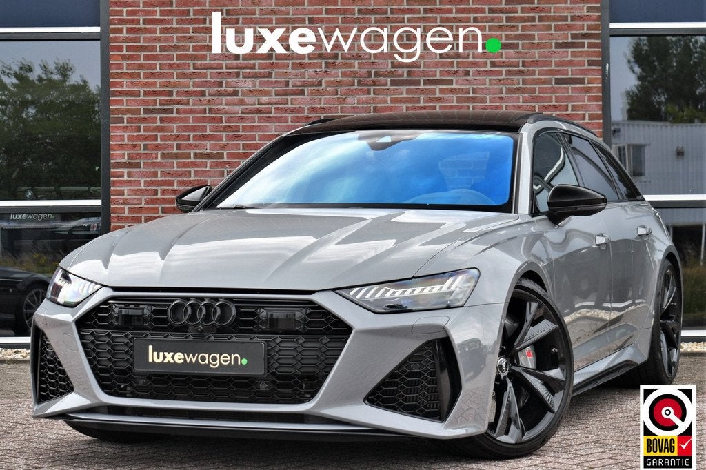 Audi RS6 Avant 4.0 TFSI quattro Nardo Keramisch Pano Sportui, Auto's, Audi, Automaat, 12 maanden, Gebruikt, 600 pk