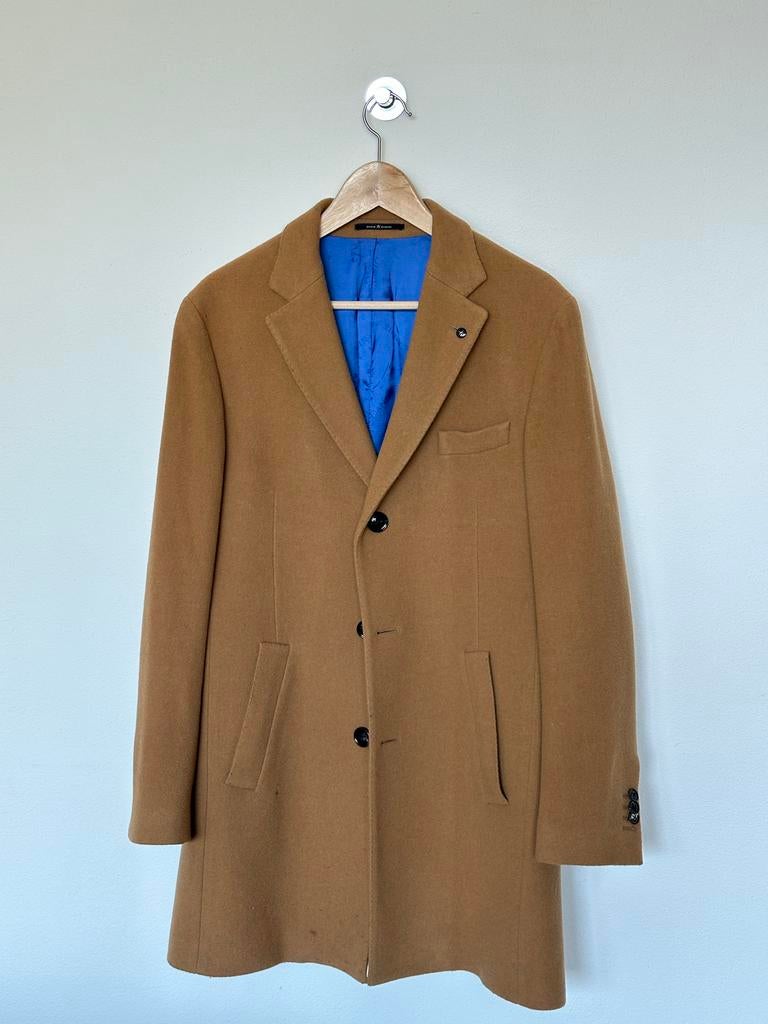 Dutch Dandies Overcoat Maat M - Stijlvolle Herenjas, Ophalen of Verzenden, Zo goed als nieuw, Maat 48/50 (M), Bruin