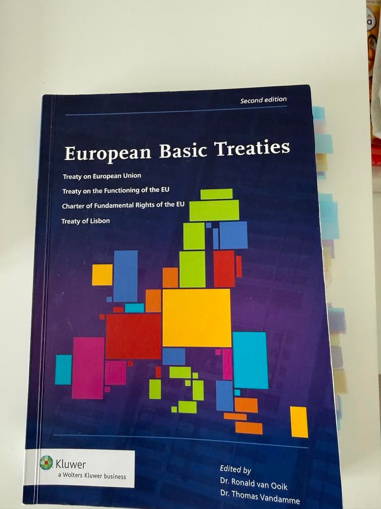 European Basic Treaties Second Edition, Ophalen of Verzenden, Gamma, Gelezen, WO