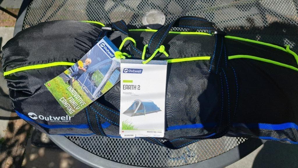 Outwell earth 2 tent, Caravans en Kamperen, Tenten, Ophalen, Zo goed als nieuw, Tot en met 2