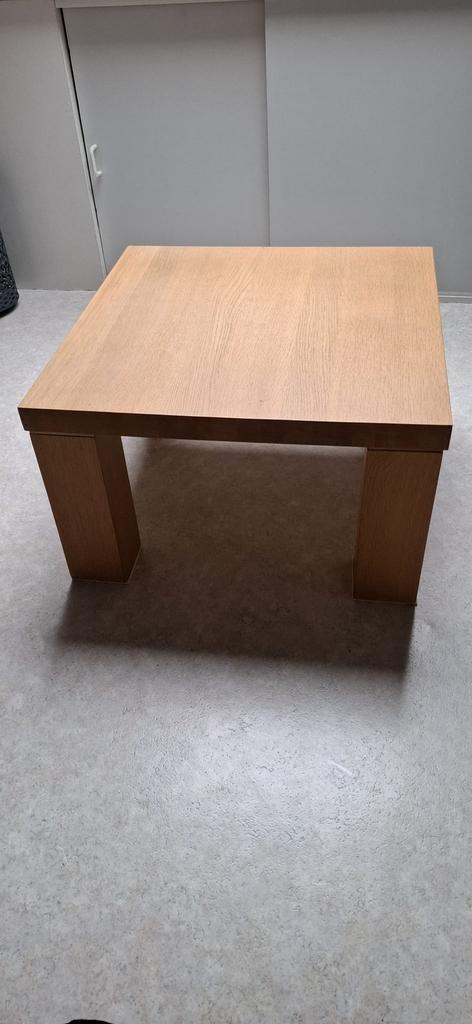 Blank eiken Hoektafel, Huis en Inrichting, Tafels | Bijzettafels, Vierkant, 55 tot 75 cm, Zo goed als nieuw, Ophalen