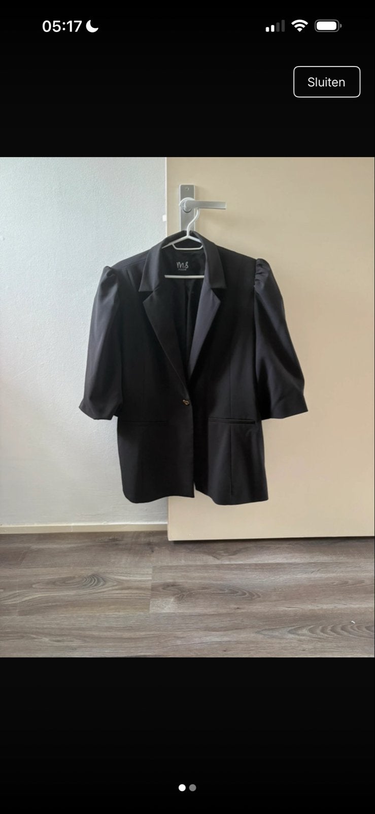 Zwart jasje met pofmouwen, Zwart, Maat 46/48 (XL) of groter, Ophalen of Verzenden, Zo goed als nieuw