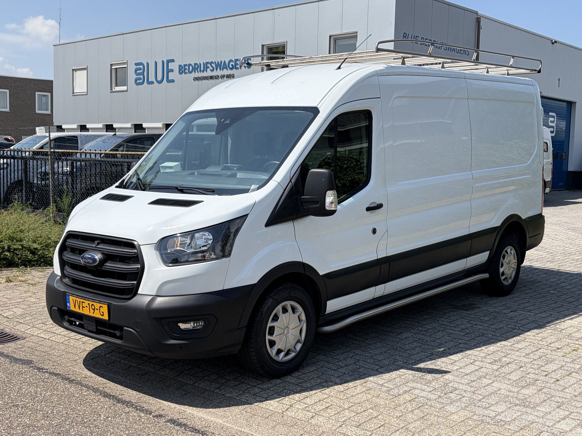 Ford Transit 330 2.0 TDCI 130PK MHEV L3H2 Trend ✓ 3-zits, Auto's, Stof, 4 cilinders, 2500 kg, Wit