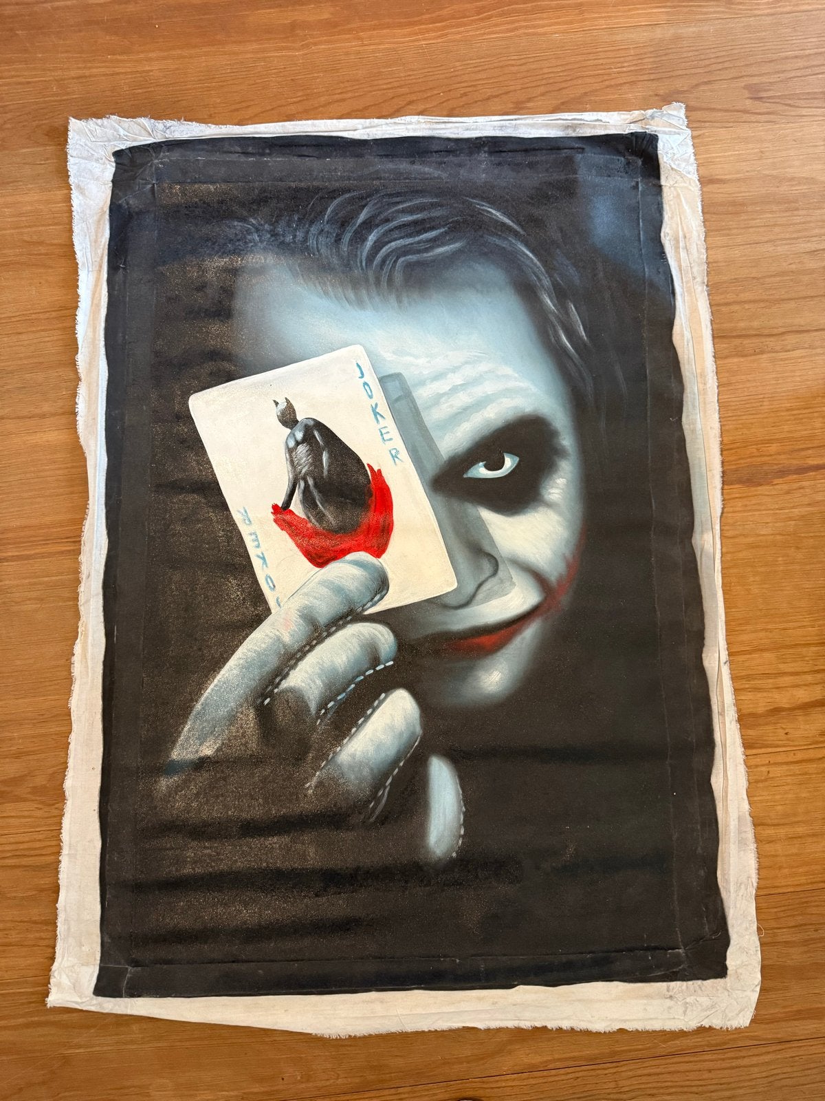Joker Schilderij - Handgeschilderd op doek, Acrylverf, Film, Handgeschilderd, Ophalen of Verzenden