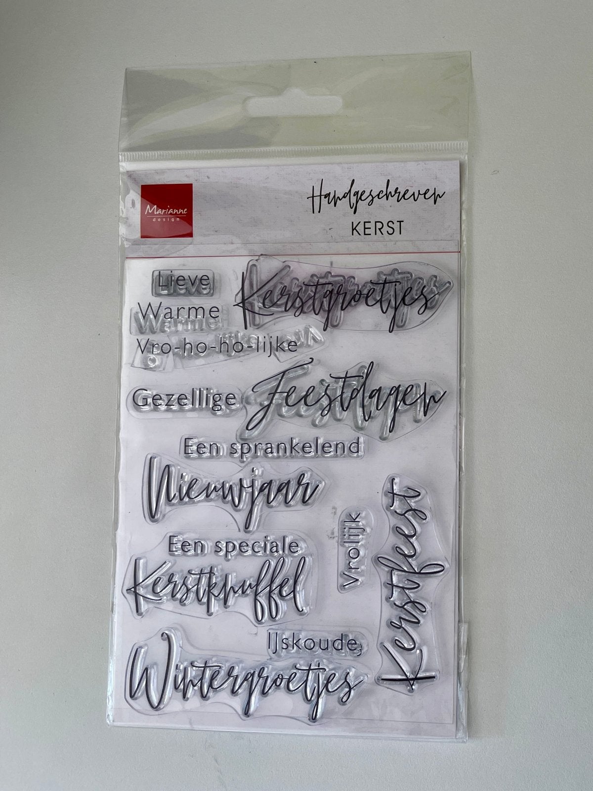Marianne Design Clearstamps Handgeschreven Kerst, Hobby en Vrije tijd, Ophalen of Verzenden, Nieuw, Clearstamp