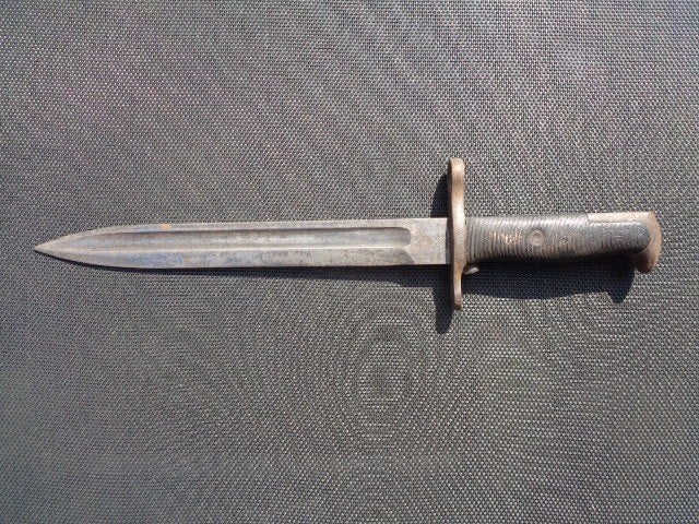 Cutdown US bajonet M1 Garand , S A 1918 , zeldzaam !, Ophalen of Verzenden, Landmacht, Amerika, Mes of Dolk