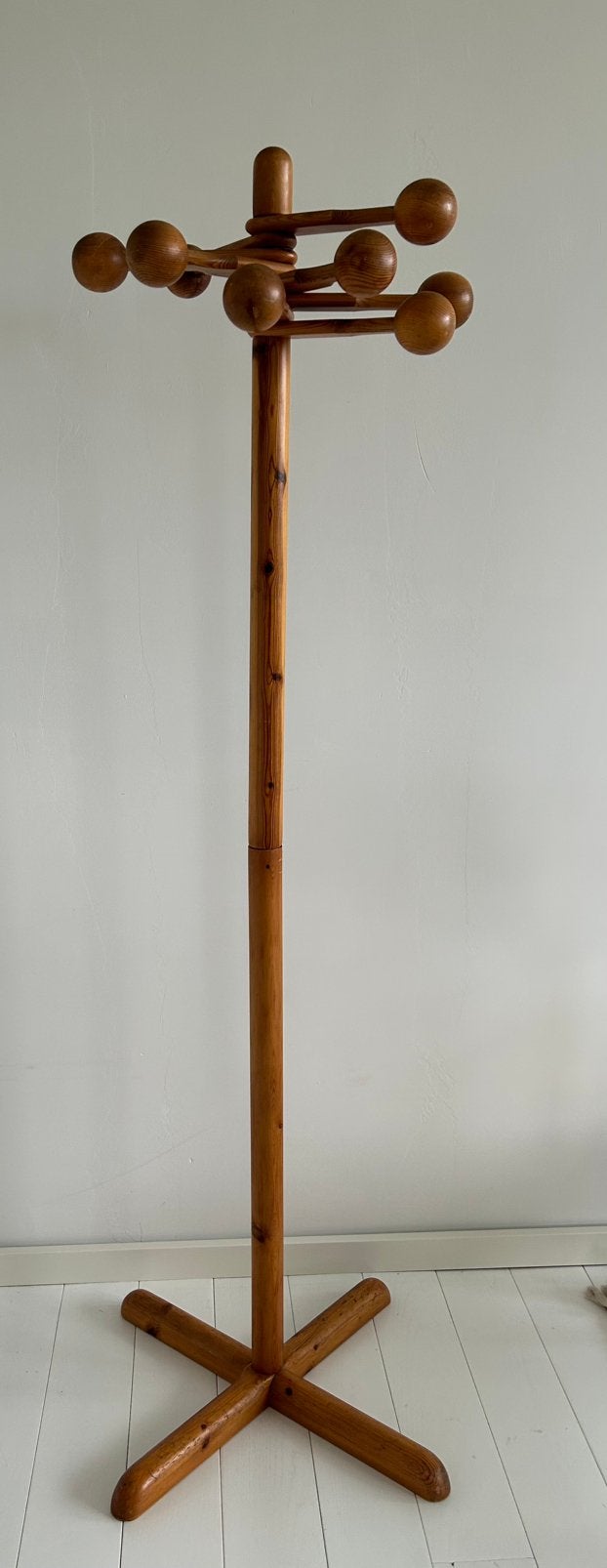 Vintage Rainer Daumiller kapstok van grenenhout, Ophalen, Gebruikt, Staande kapstok, 150 tot 200 cm