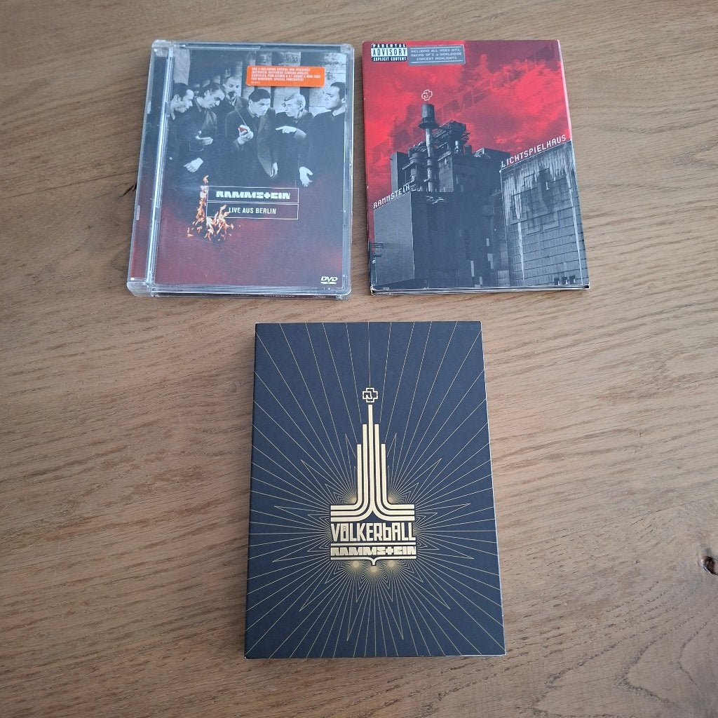 Rammstein DVD's 3x, Alle leeftijden, Ophalen of Verzenden, Zo goed als nieuw, Concert