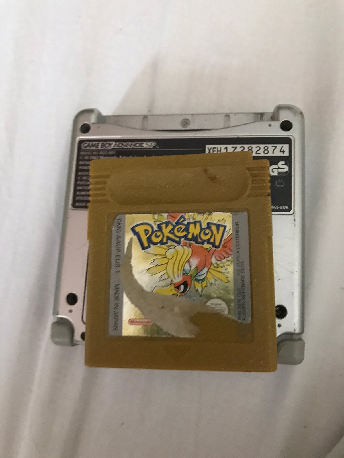 Gameboy advance sp 001 werkend met pokenon goud,, Overige genres, 1 speler, Ophalen of Verzenden, Zo goed als nieuw