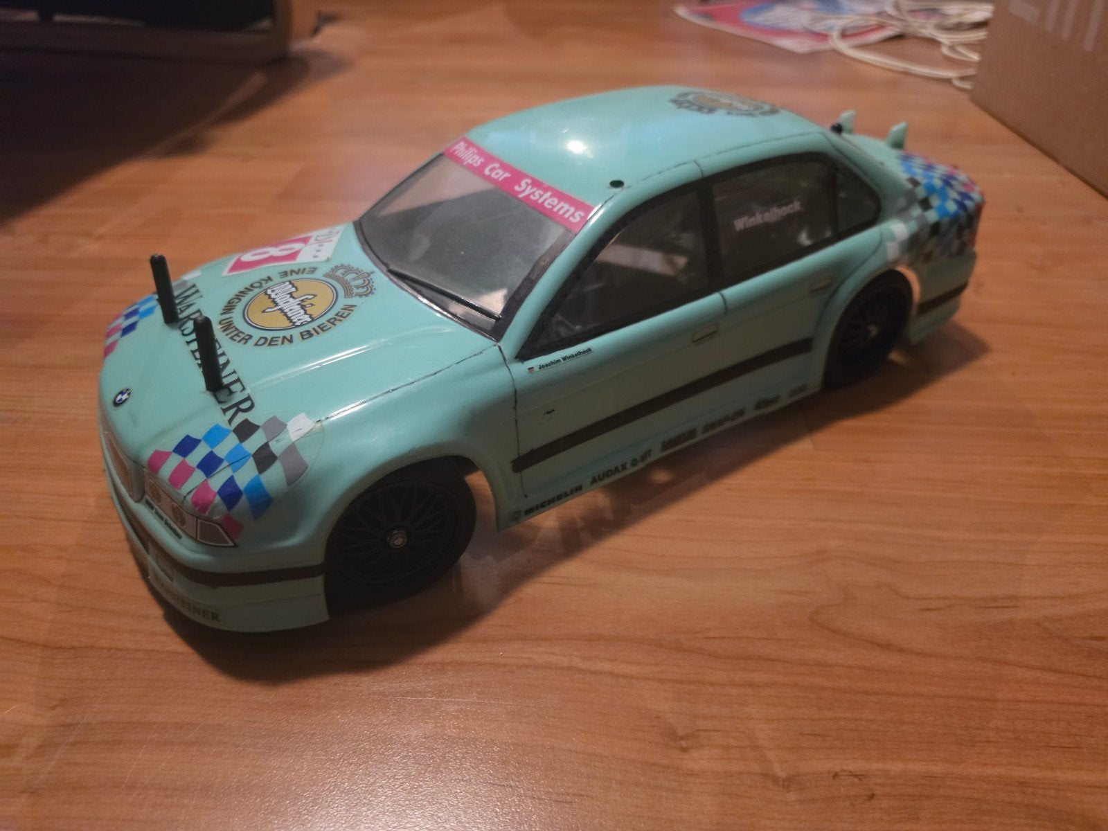 graupner chassis metbmw e36 kap, Elektro, Nieuw, Ophalen of Verzenden, Schaal 1:10