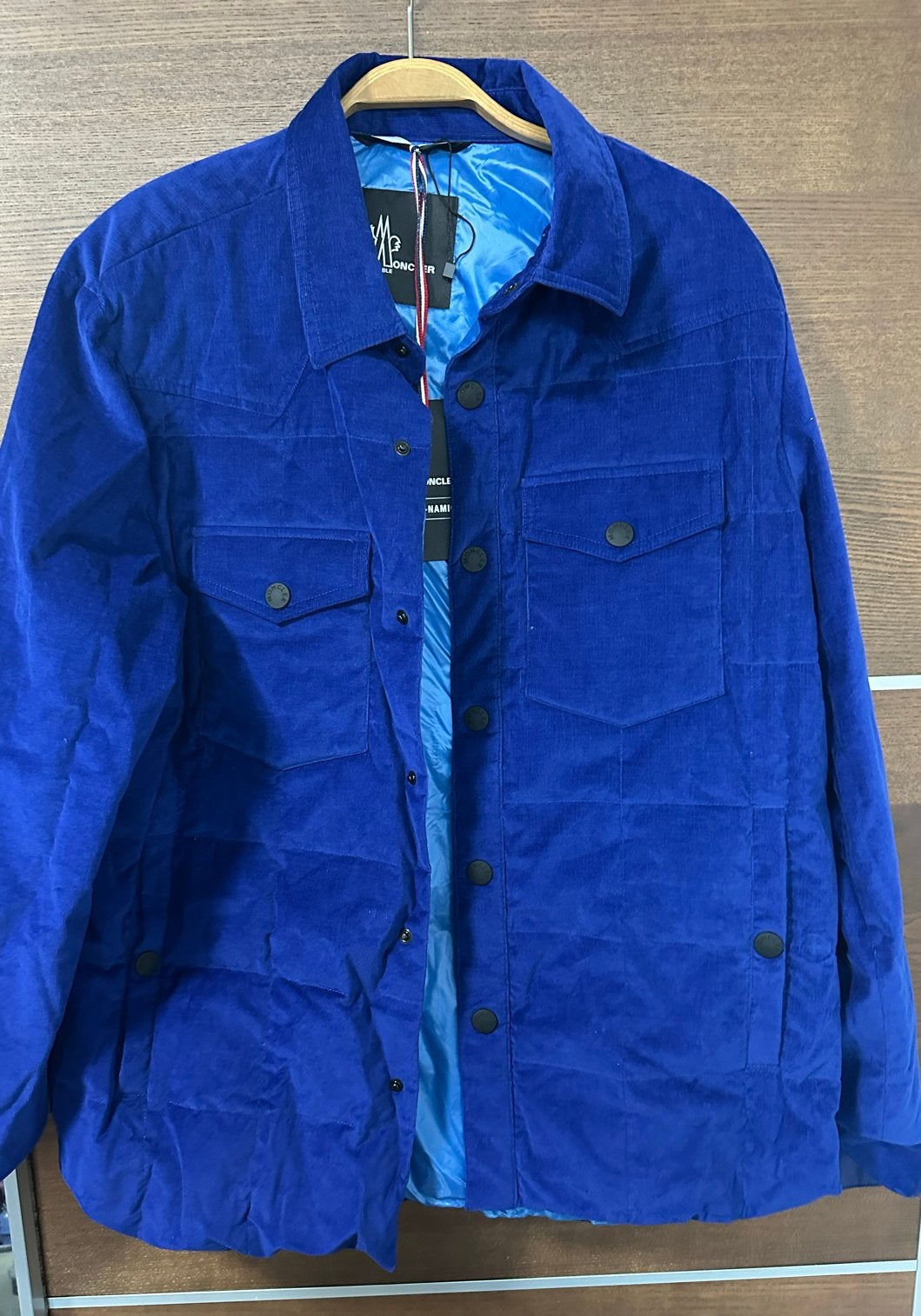Moncler Grenoble Day-Namic Corduroy Jas - Original Nieuw, Ophalen of Verzenden, Nieuw, Maat 52/54 (L), Blauw