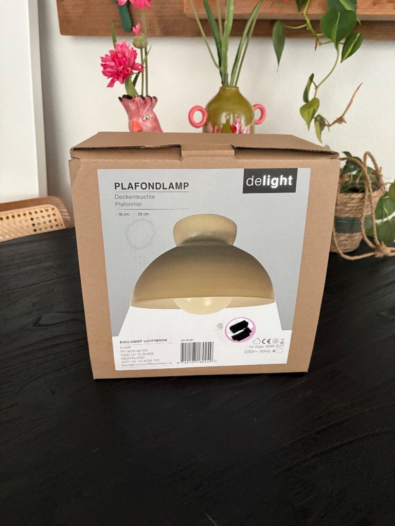 Nieuwe retro plafondlamp, Overige stijlen, Nieuw, Metaal, Geel
