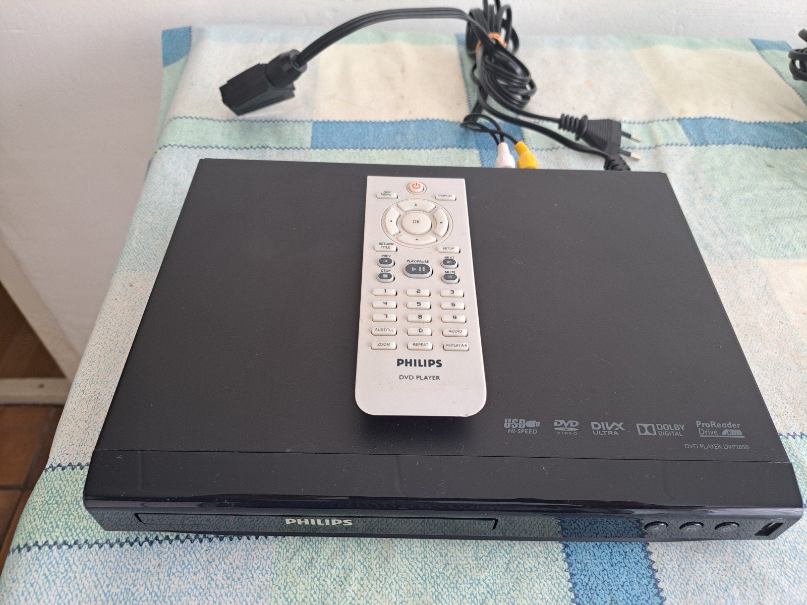 PHILIPS DVD USB DVP 2850 Player met afstandsbediening, Ophalen of Verzenden, Zo goed als nieuw, Philips