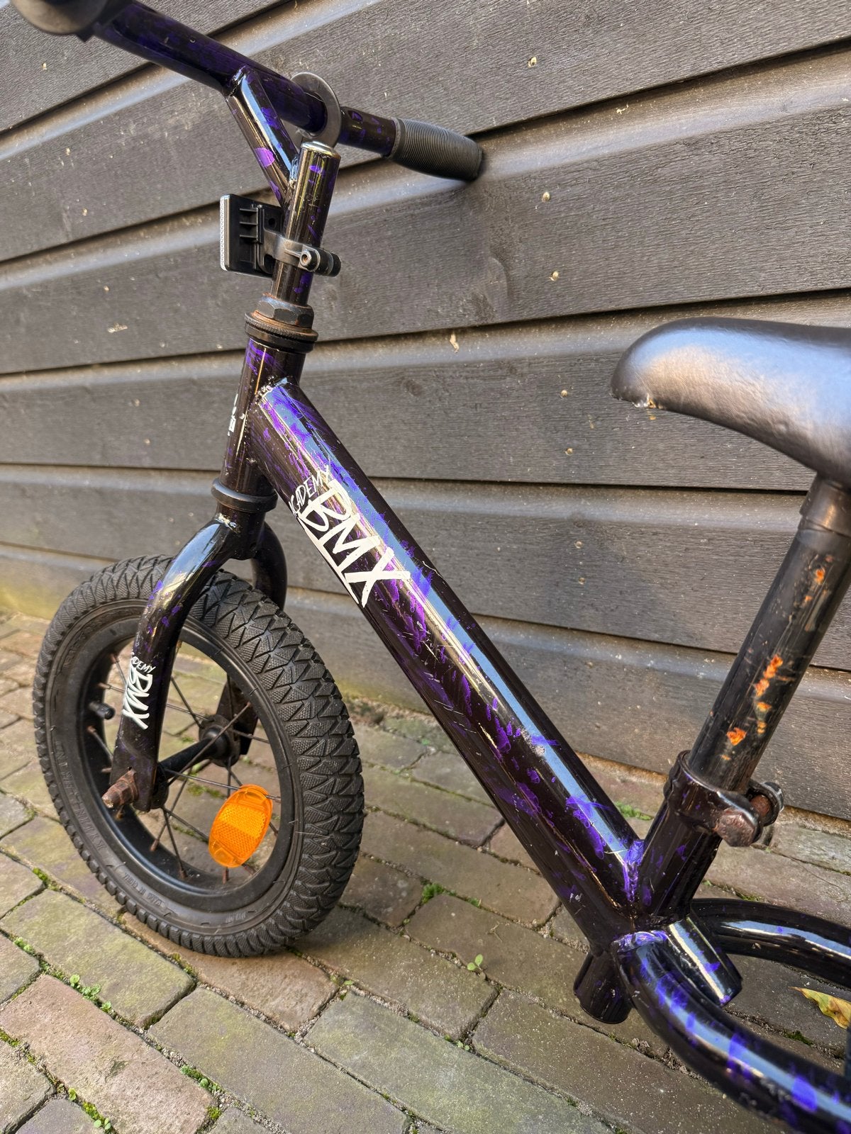 BMX Loopfiets - Paars/Zwart - Perfect voor de kleintjes!, Ophalen, Gebruikt, Minder dan 16 inch