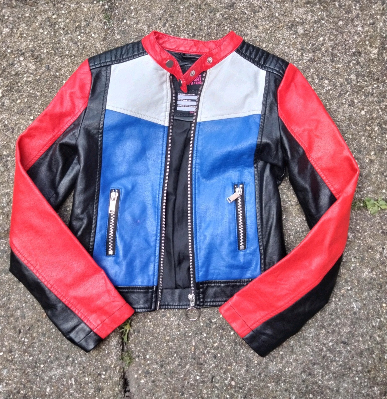 CoolCat Jblockw18 bikerjack maat 134-140, Gebruikt, Jongen of Meisje, Coolcat, Ophalen of Verzenden